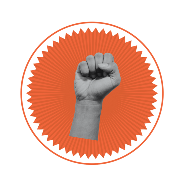 MI Poder raised-fist seal